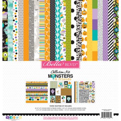 Bella BLVD Monsters & Friends Designpapier - Collection Kit